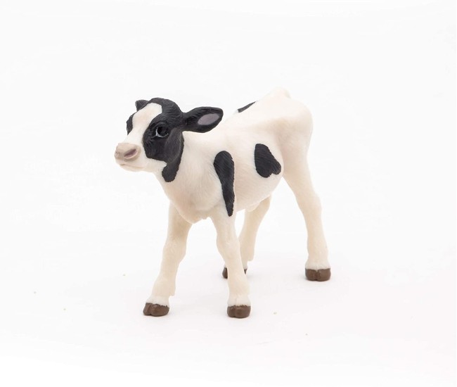 Papo figurina vitel alb cu negru Papo figurina vitel alb cu negru