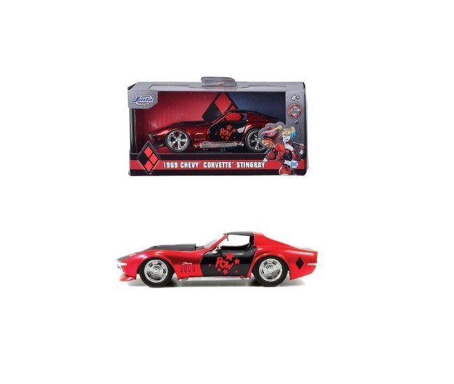 Masina metalica harley quinn 1969 corvette stingray scara 1 la 32 Masina metalica harley quinn 1969 corvette stingray scara 1 la 32