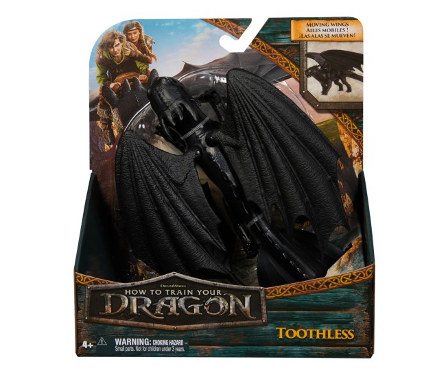 Cum sa iti dresezi dragonul figurina dragon toothless cu aripi mobile 20cm Cum sa iti dresezi dragonul figurina dragon toothless cu aripi mobile 20cm