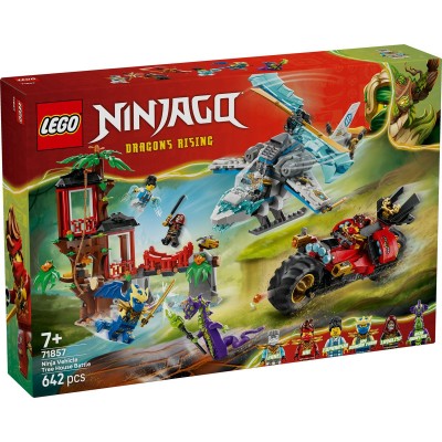 Lego ninjago lupta la casa din copac cu vehicule ninja 71857