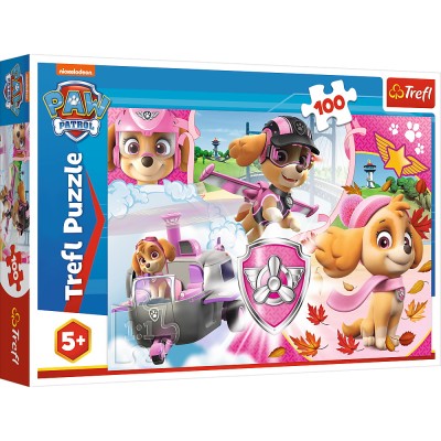 Puzzle trefl 100 skye in actiune Puzzle trefl 100 skye in actiune