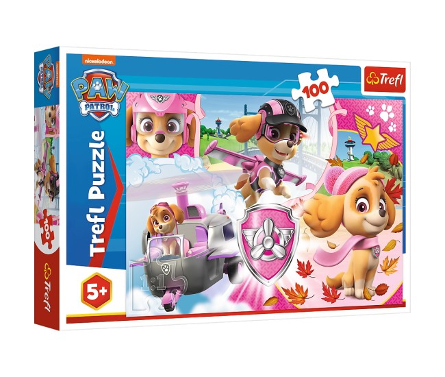 Puzzle trefl 100 skye in actiune