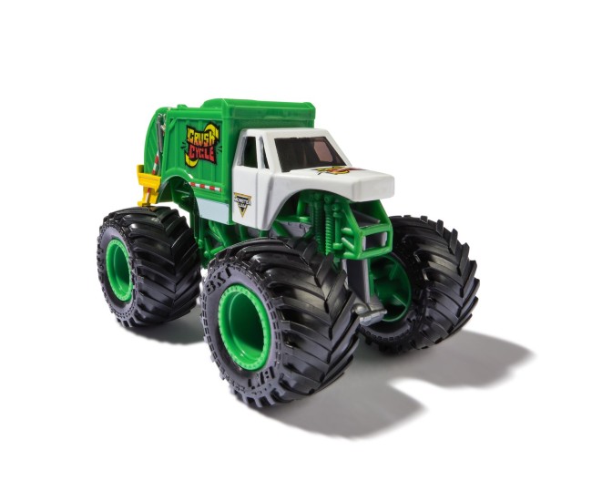 Monster jam on the job masinuta metalica crush cycle scara 1 la 64