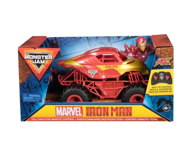 Monster jam marvel camion gigant cu telecomanda iron man scara 1 la 24 Monster jam marvel camion gigant cu telecomanda iron man scara 1 la 24