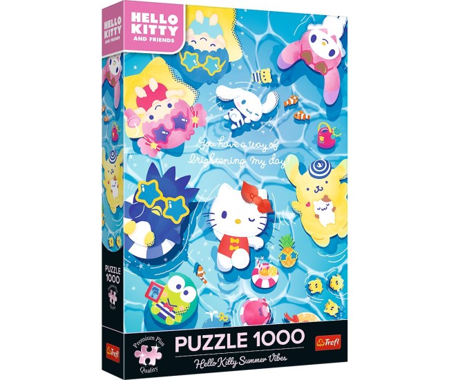 Puzzle trefl 1000 premium plus hello kitty relaxare de vara Puzzle trefl 1000 premium plus hello kitty relaxare de vara