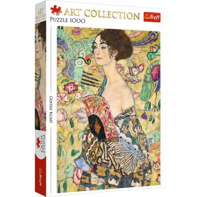 Puzzle trefl 1000 art collection gustav klimt doamna cu evantai