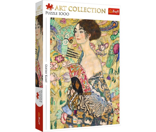 Puzzle trefl 1000 art collection gustav klimt doamna cu evantai Puzzle trefl 1000 art collection gustav klimt doamna cu evantai
