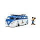Jada masina din metal volkswagen t1 bus scara 1 la 24 si figurina mickey mouse Jada masina din metal volkswagen t1 bus scara 1 la 24 si figurina mickey mouse