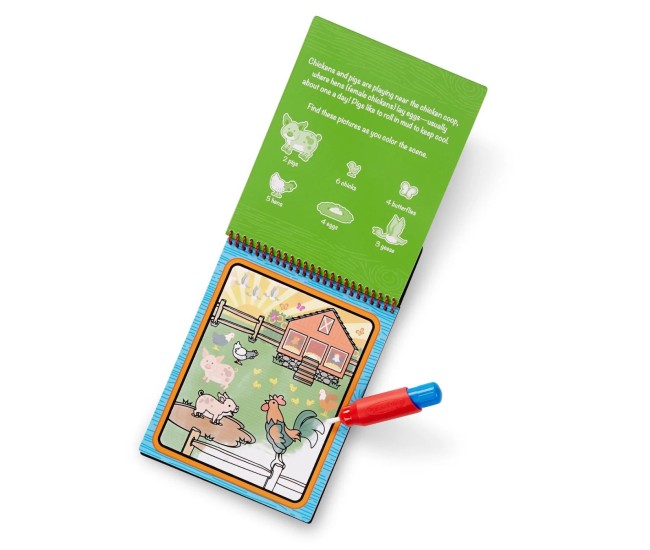 Melissa and doug carte de colorat ferma reutilizabila cu apa water wow Melissa and doug carte de colorat ferma reutilizabila cu apa water wow