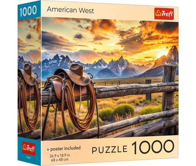Puzzle trefl 1000 colectia sua vestul american poster inclus Puzzle trefl 1000 colectia sua vestul american poster inclus