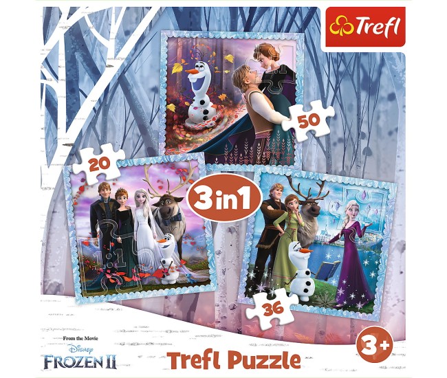 Puzzle trefl 3in1 frozen2 regatul de gheata Puzzle trefl 3in1 frozen2 regatul de gheata