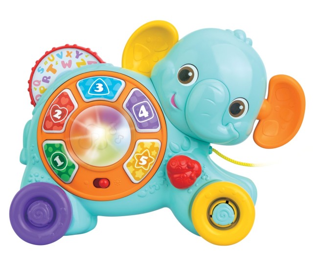 Winfun jucarie de tras elefant cu sunete si lumini Winfun jucarie de tras elefant cu sunete si lumini