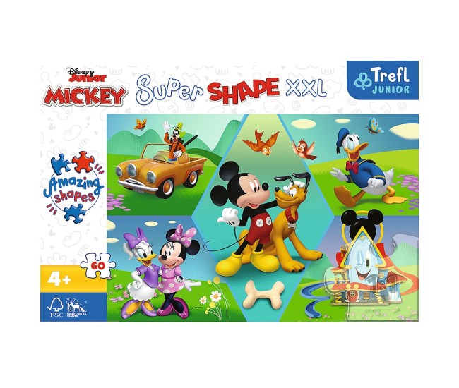 Puzzle trefl primo super shape xxl 60 disney mickey amuzantul Puzzle trefl primo super shape xxl 60 disney mickey amuzantul