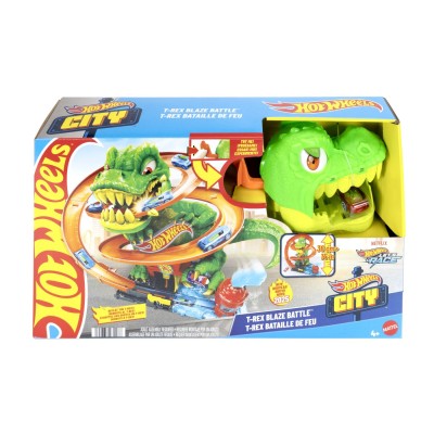 Hot wheels city set statia de pompieri si batalia cu trex Hot wheels city set statia de pompieri si batalia cu trex