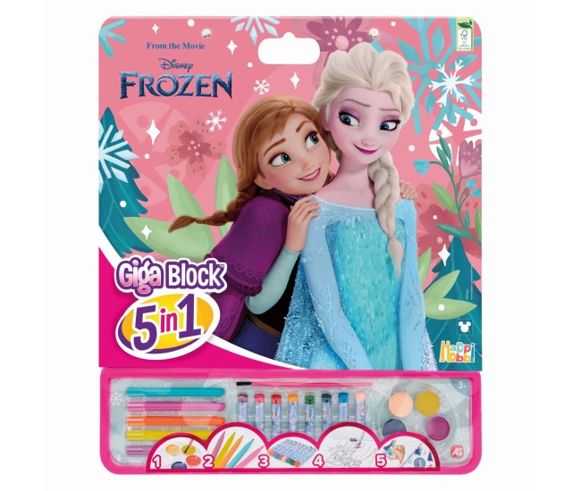 Happi hobbi set pentru pictura 5in1 gigablock frozen  aventura inghetata