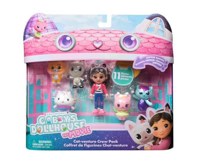 Gabby dollhouse filmul set figurine echipa cat-venture