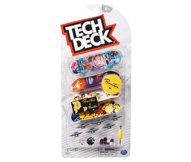 Tech deck pachet 4 piese fingerboard primitive 9.6cm Tech deck pachet 4 piese fingerboard primitive 9.6cm