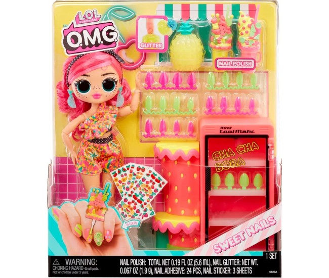 L.o.l. surprise! omg sweet nails pinky pops fruit shop set papusa cu accesorii L.o.l. surprise! omg sweet nails pinky pops fruit shop set papusa cu accesorii