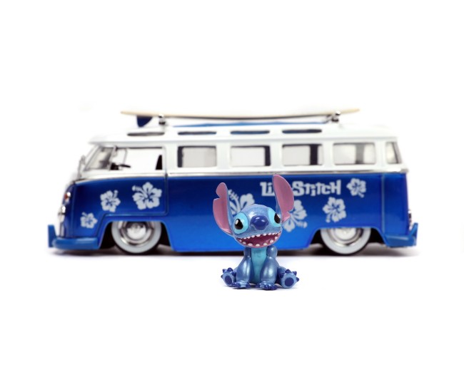Jada autobuz metalic si figurina stitch scara 1:24 Jada autobuz metalic si figurina stitch scara 1:24
