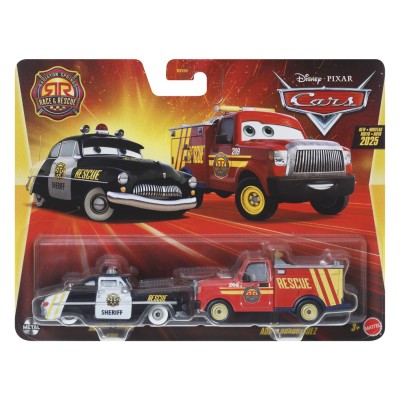 Cars3 set 2 masinute metalice sheriff si adam roadriguez