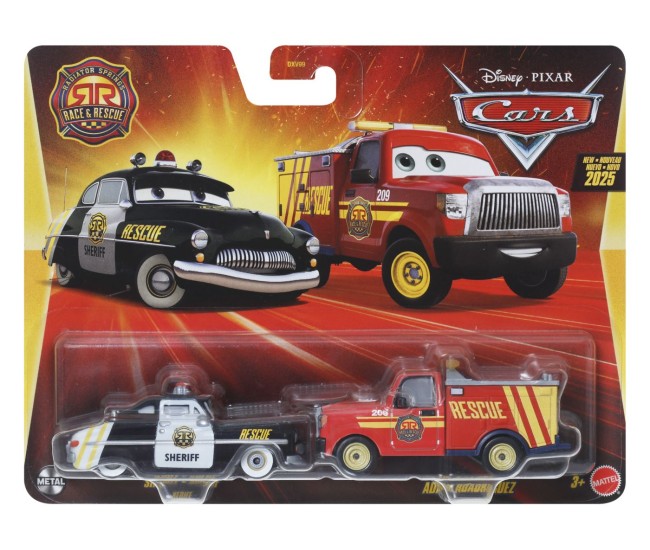 Cars3 set 2 masinute metalice sheriff si adam roadriguez Cars3 set 2 masinute metalice sheriff si adam roadriguez