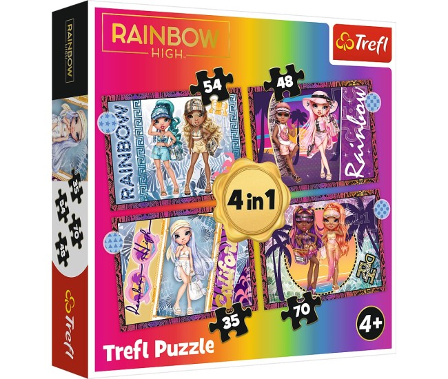 Puzzle trefl rainbow high 4in1 papusile fashion Puzzle trefl rainbow high 4in1 papusile fashion