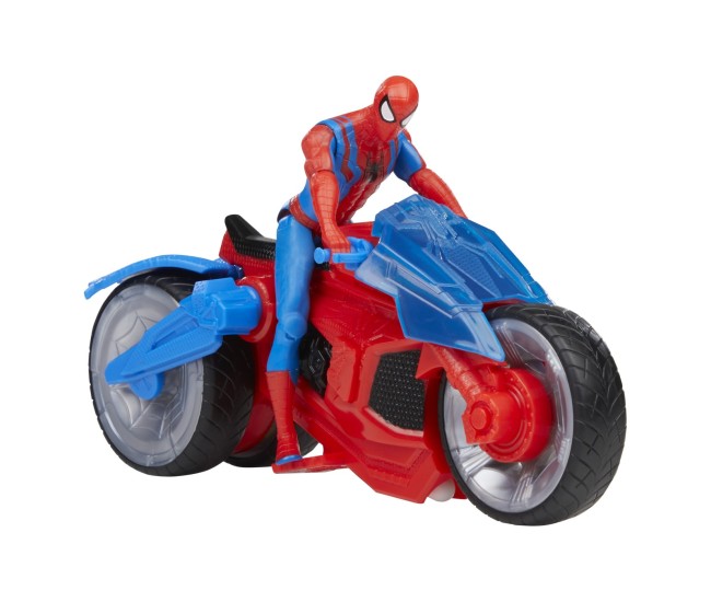 Spiderman set figurina si vehicul web blast cycle Spiderman set figurina si vehicul web blast cycle