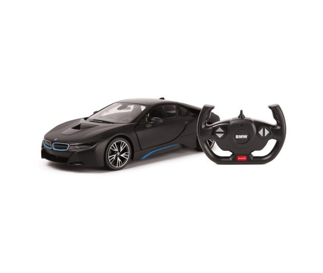 Masina cu telecomanda bmw i8 negru scara 1 la 14 Masina cu telecomanda bmw i8 negru scara 1 la 14