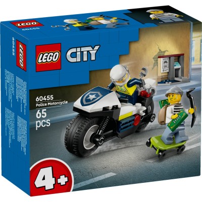 Lego city urmarire cu motocicleta de politie 60455
