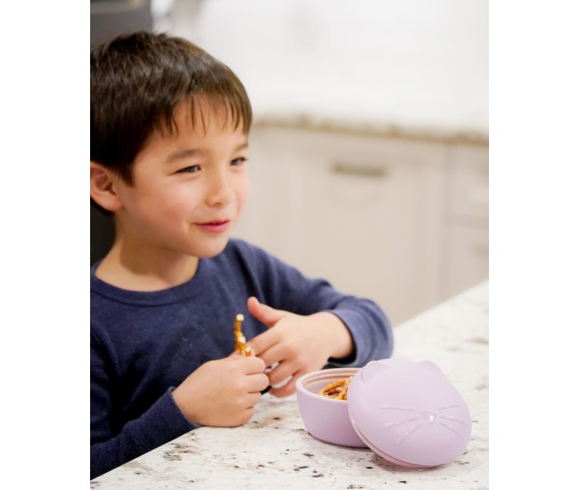 Castronel silicon cu capac, melii, model pisica