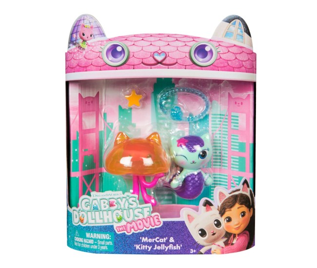 Gabbys dollhouse filmul set 2 figurine mercat si pisicuta meduza si accesorii Gabbys dollhouse filmul set 2 figurine mercat si pisicuta meduza si accesorii
