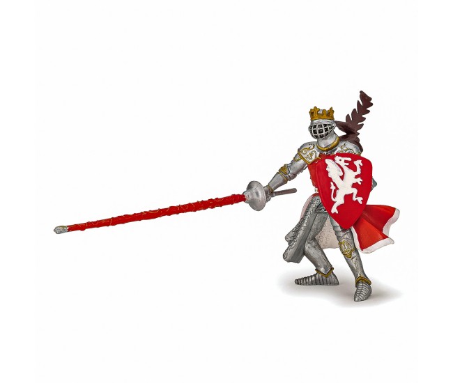 Papo figurina rege cu blazon dragon rosu Papo figurina rege cu blazon dragon rosu