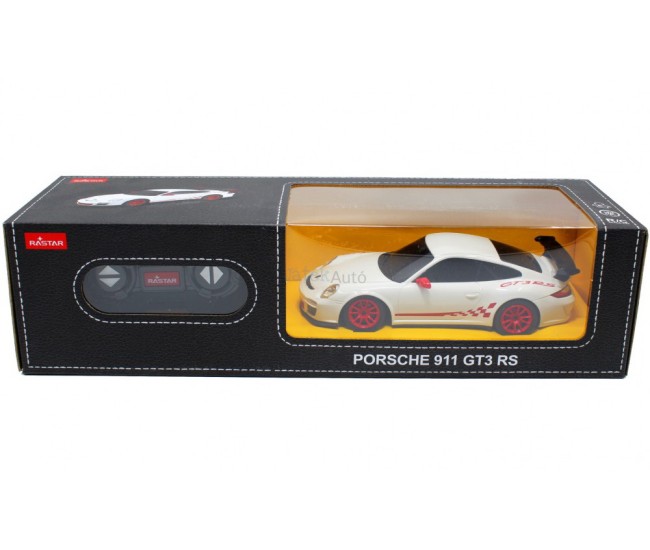 Masina cu telecomanda porsche gt3 rs alb cu scara 1 la 24
