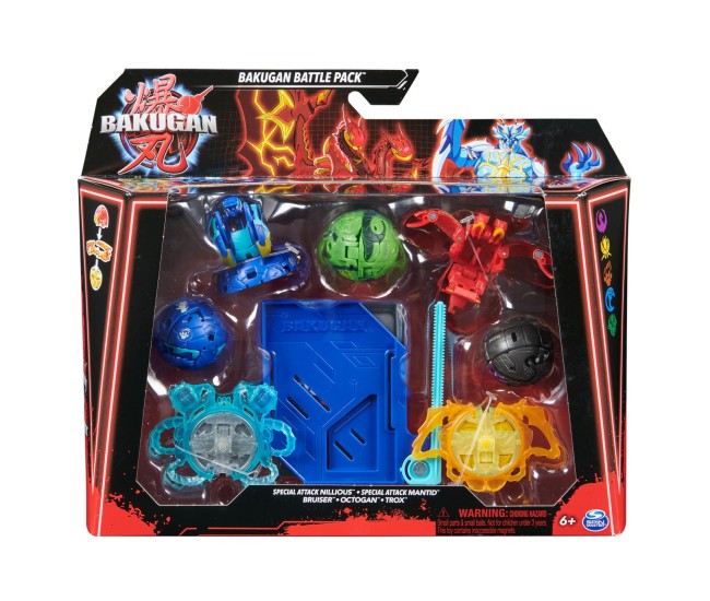 Bakugan set de lupta nillious, mantid, bruiser, octogan si trox Bakugan set de lupta nillious, mantid, bruiser, octogan si trox