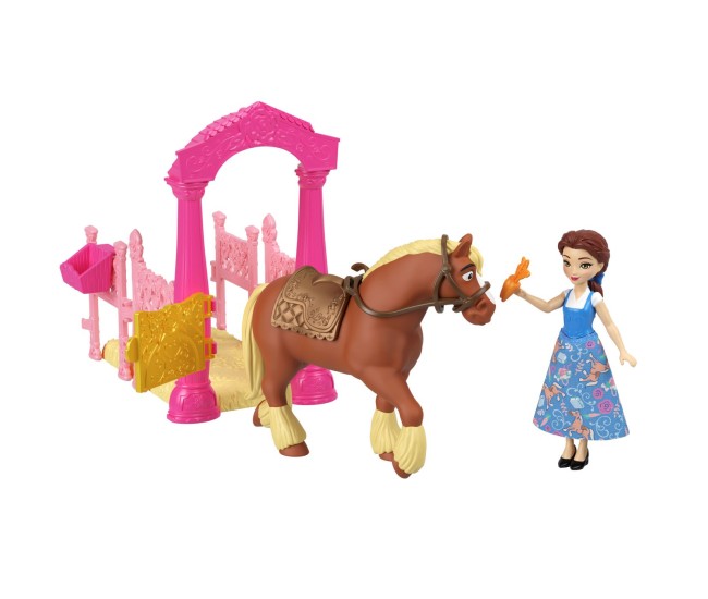 Disney princess set de joaca grajdul regal al lui belle papusa si accesorii