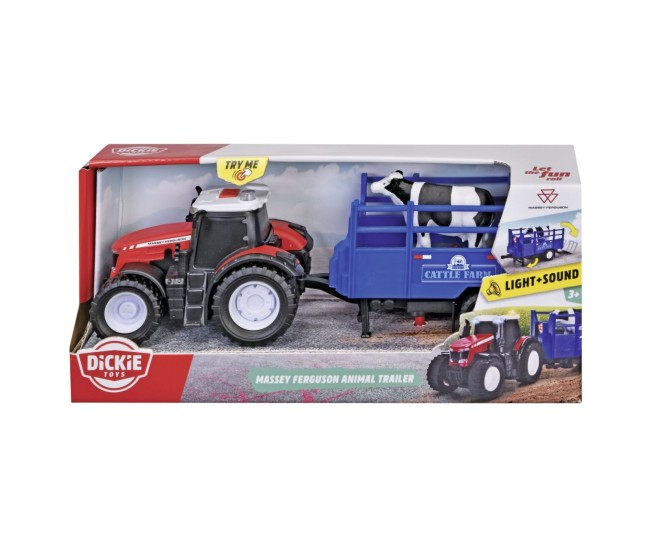 Dickie massey ferguson tractor si remorca cu sunete si lumini Dickie massey ferguson tractor si remorca cu sunete si lumini