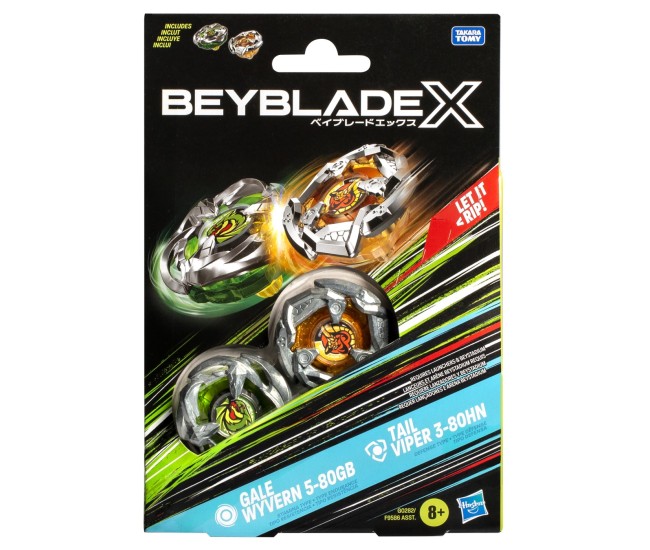 Beyblade x pachet duo tail viper 3-80hn si gale wyvern 5-80gb Beyblade x pachet duo tail viper 3-80hn si gale wyvern 5-80gb