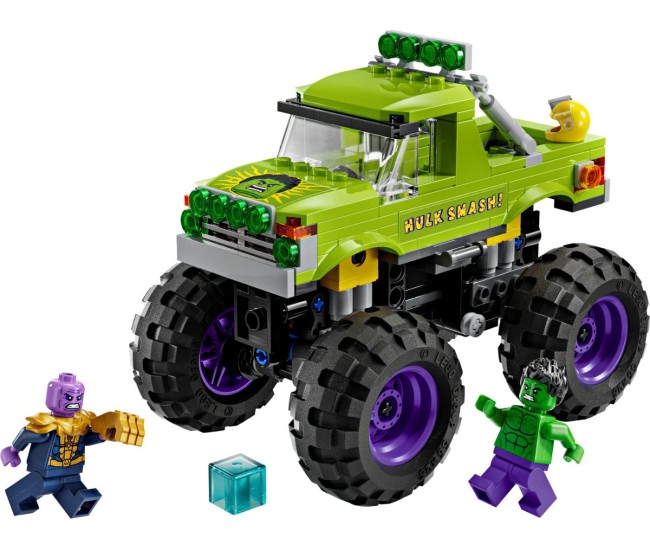 Lego super heroes hulk in vehicul de teren contra lui thanos 76312