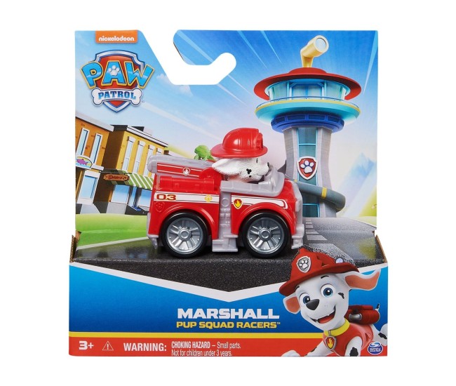 Patrula catelusilor pup squad racers vehicul cu figurina marshall