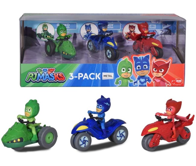 Eroi in pijamale set 3 motociclete cu figurina scara 1:64 Eroi in pijamale set 3 motociclete cu figurina scara 1:64