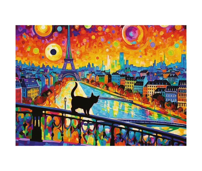 Puzzle trefl 1000 pisica din paris