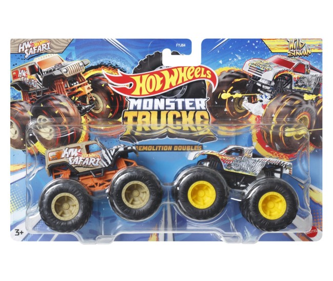 Hot wheels monster truck set 2 masini scara 1 la 64 hw safari si wild streak Hot wheels monster truck set 2 masini scara 1 la 64 hw safari si wild streak