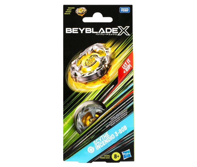 Beyblade x let it rip spirala scythe incendio 3-80b Beyblade x let it rip spirala scythe incendio 3-80b