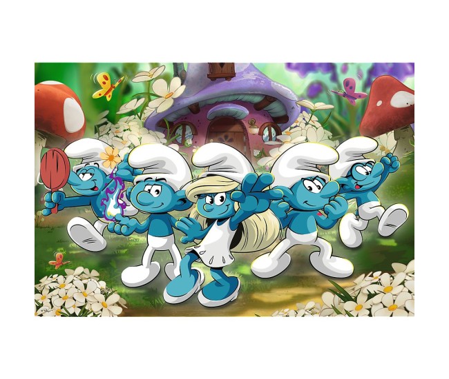 Puzzle trefl 100 strumfii faceti cunostinta cu strumfii Puzzle trefl 100 strumfii faceti cunostinta cu strumfii