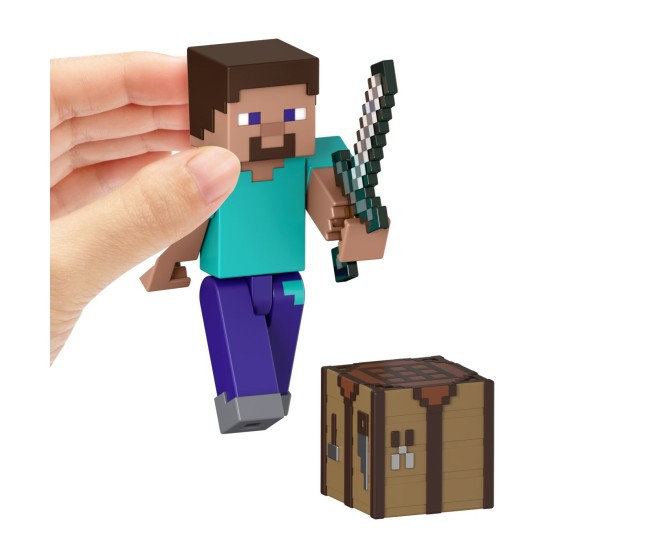 Minecraft craft a block figurina steve 8cm Minecraft craft a block figurina steve 8cm