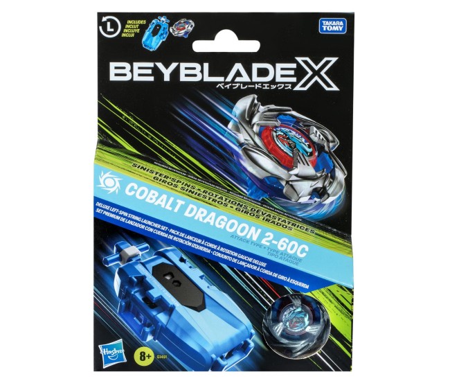 Beyblade x let it rip set lansator si roata cobalt dragoon 2-60c Beyblade x let it rip set lansator si roata cobalt dragoon 2-60c