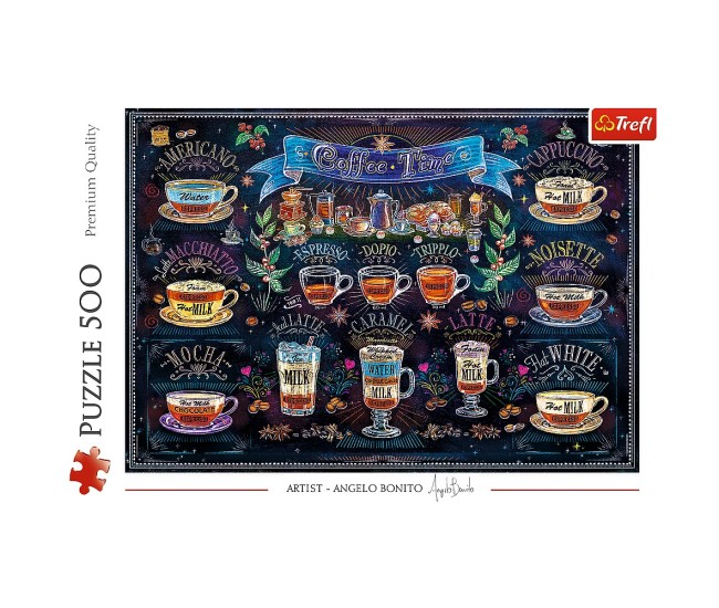 Puzzle trefl 500 tipuri de cafea Puzzle trefl 500 tipuri de cafea
