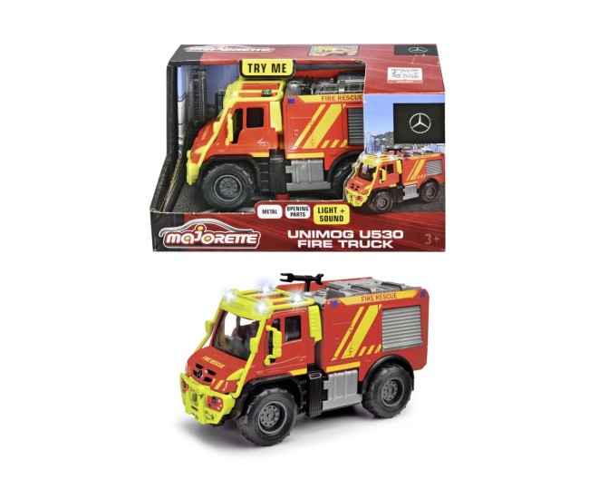 Majorette masina de pompieri mercedes unimog u530 cu sunete si lumini Majorette masina de pompieri mercedes unimog u530 cu sunete si lumini