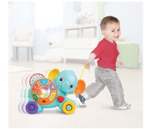 Winfun jucarie de tras elefant cu sunete si lumini Winfun jucarie de tras elefant cu sunete si lumini