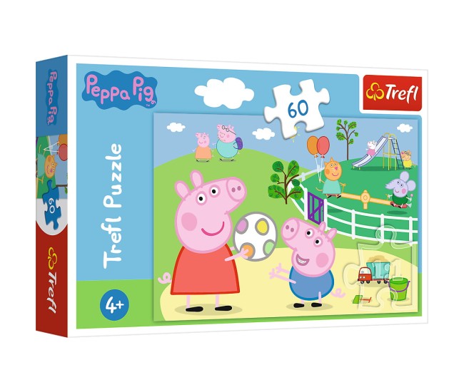 Puzzle trefl 60 peppa pig distractie cu prietenii Puzzle trefl 60 peppa pig distractie cu prietenii